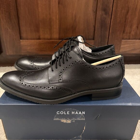 NIB Cole Haan Men Modern Essentials Wing Oxford Shoe Loafers Men 11 EU 44 Black